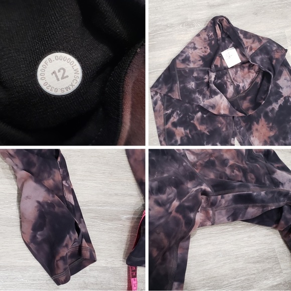 Lululemon Unlimit High-Rise Tight 25" Keyhole Diamond Dye Graphite Grey Pink - Picture 15 of 16